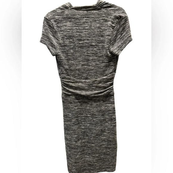 Maeve Anthropologie Cinched Surplice Sweater Dress Size Small Heathered Gray - Picture 3 of 6